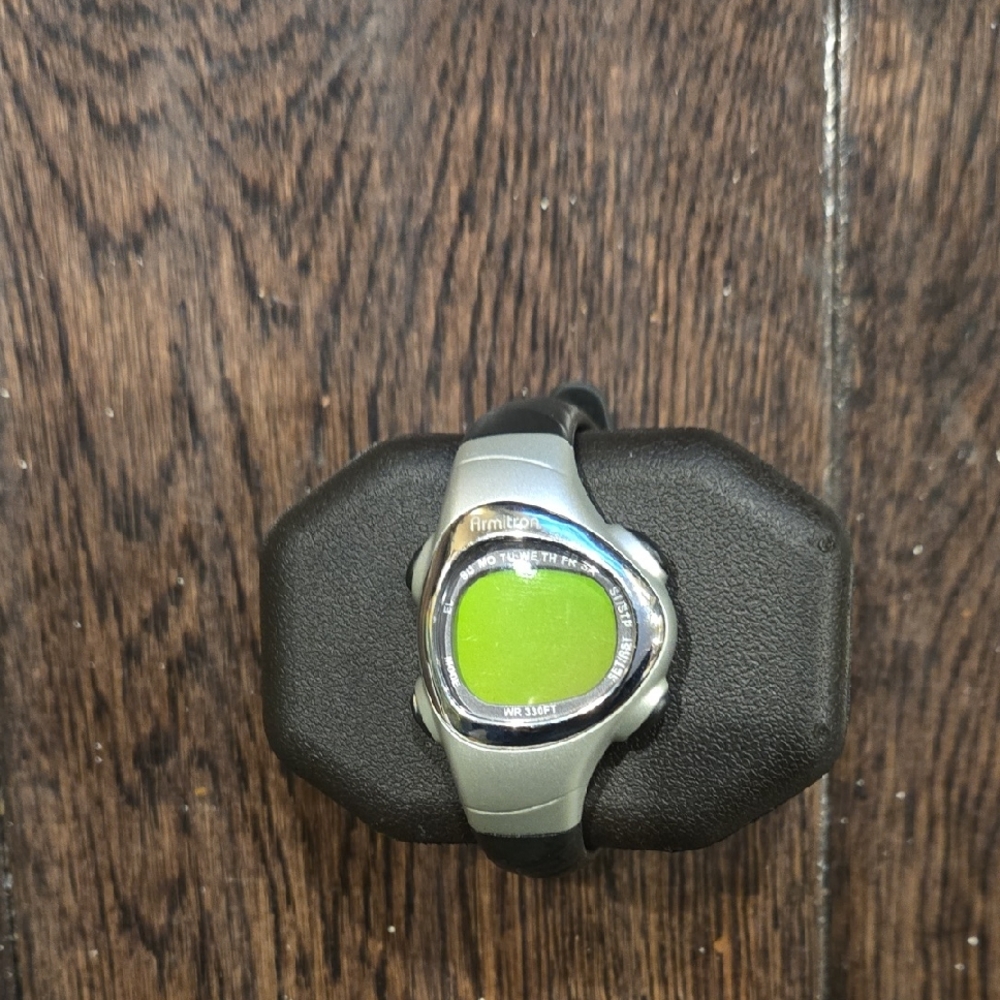Armitron Silver Smartwatch with Green Display New Battery